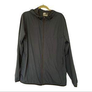 RUSSELL Training Fit zip front lightweight jacket men's size medium EUC